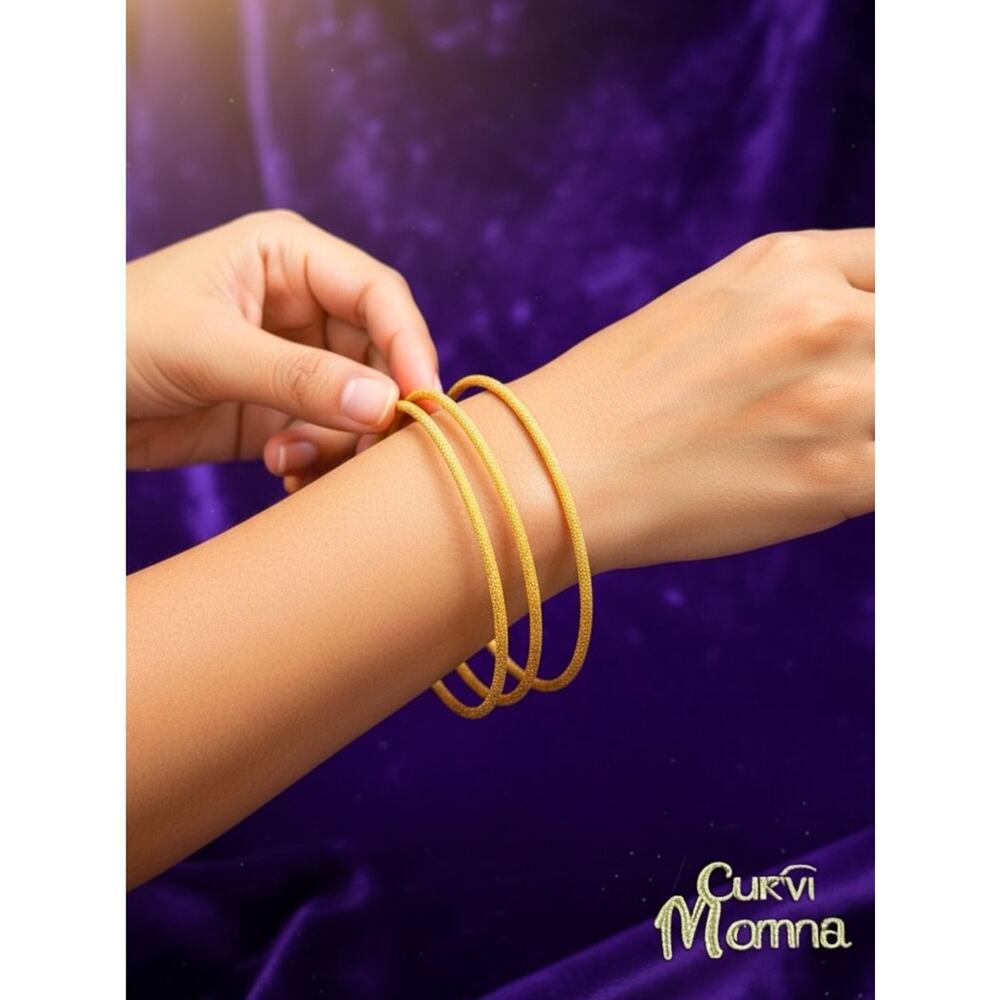 Vintage New Premiere Design- Gold Wrap-Around Bangle Bracelets Set of 5 - Picture 2 of 3